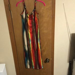 Cute Red and Multicolored Dress